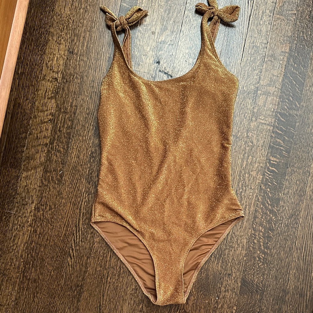 Rylee + Cru Brown One Piece Swimsuit